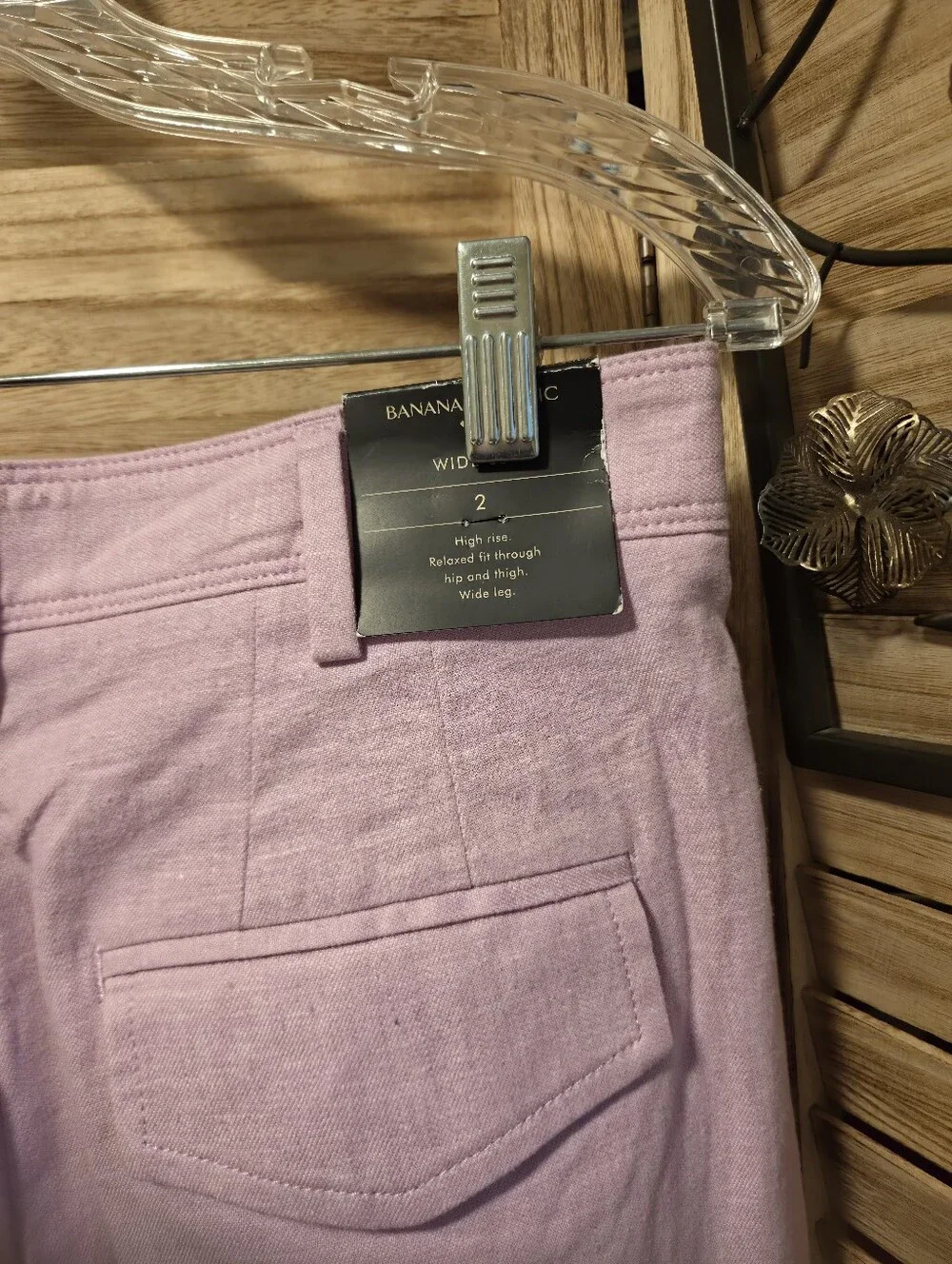 NWT Banana Republic 2 Lilac Wide Leg Pants